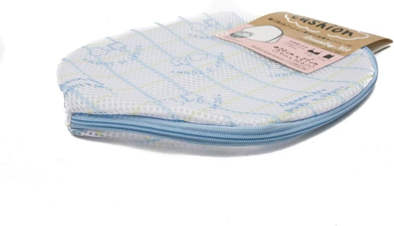 Daiso Laundry Net - Cushioned Material - Printed Pattern - Pouch Type - Blue - Image 3